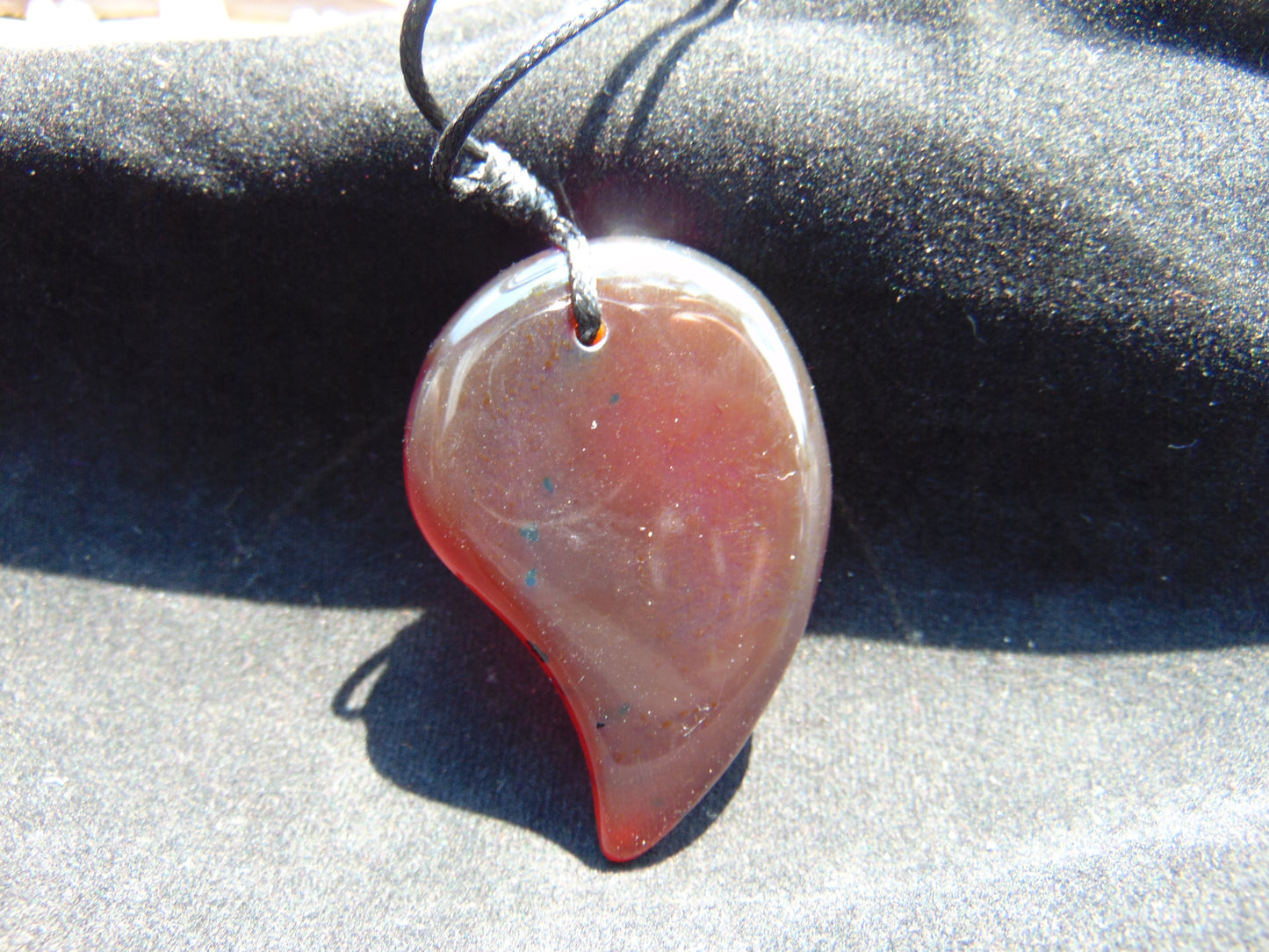 Natural Indonesian Amber Pendant Magatama, 12,8 gram Amber Comma Pendant,Unique Statement Gift for Men Women 26N33