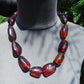 111 gr 13 beads Big Necklace Indonesian blue Amber for Healing FRN8