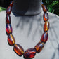 105 gr 13 beads Big Necklace Indonesian blue Amber for Healing FRN4