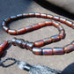 56 gr Komboloi Rosary 33+2 Beads 10x16 mm Indonesian Yellow Red Amber for Healing TU2
