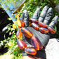 105 gr 13 beads Big Necklace Indonesian blue Amber for Healing FRN4