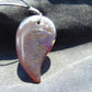 Natural Indonesian crystal dark blue Amber Pendant Magatama, 26.9 gram Amber Comma Pendant,Unique Statement Gift for Men Women 26N32