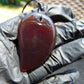 Natural Indonesian Red Amber Pendant Magatama, 11 gram Red Amber Comma Pendant,Unique Statement Gift for Men Women 26A52