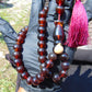 42 gr Hand Tasbih Mesbah Rosary 32 Beads 12 mm Indonesian Cherry Red Amber for Healing BT2