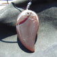Natural Indonesian Blue Amber Pendant Magatama, 32 gram Blue Amber Comma Pendant,Unique Statement Gift for Men Women 26n31