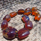 144 gr 14 beads Big Necklace Indonesian blue Amber for Healing FRN7