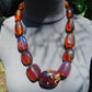 144 gr 14 beads Big Necklace Indonesian blue Amber for Healing FRN7