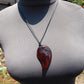 Natural Indonesian Amber Pendant Magatama, 11.5 gram Amber Comma Pendant,Unique Statement Gift for Men Women 26N43