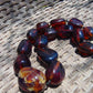 141 gr 15 beads Big Necklace Indonesian blue Amber for Healing FRN6