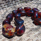 141 gr 15 beads Big Necklace Indonesian blue Amber for Healing FRN6