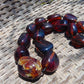 141 gr 15 beads Big Necklace Indonesian blue Amber for Healing FRN6