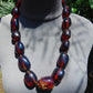 141 gr 15 beads Big Necklace Indonesian blue Amber for Healing FRN6