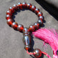 54 gr hand Tasbih 17 Beads 18 mm Indonesian Red Amber for Healing BT8