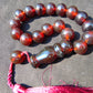 54 gr hand Tasbih 17 Beads 18 mm Indonesian Red Amber for Healing BT8