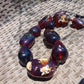 226 gr 11 beads Big Necklace Indonesian blue Amber for Healing FRN2