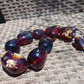 226 gr 11 beads Big Necklace Indonesian blue Amber for Healing FRN2