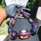 226 gr 11 beads Big Necklace Indonesian blue Amber for Healing FRN2