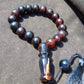 56 gr hand Tasbih 17 Beads 18 mm Indonesian Black Blue Amber for Healing BT10
