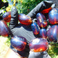 226 gr 11 beads Big Necklace Indonesian blue Amber for Healing FRN2
