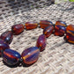 136 gr 13 beads Big Necklace Indonesian blue Amber for Healing FRN17