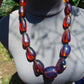 136 gr 13 beads Big Necklace Indonesian blue Amber for Healing FRN17