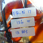 136 gr 13 beads Big Necklace Indonesian blue Amber for Healing FRN17