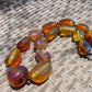 115 gr 15 beads Big Necklace Indonesian blue Amber for Healing FRN5