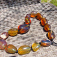 115 gr 15 beads Big Necklace Indonesian blue Amber for Healing FRN5