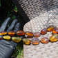 115 gr 15 beads Big Necklace Indonesian blue Amber for Healing FRN5