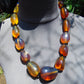 115 gr 15 beads Big Necklace Indonesian blue Amber for Healing FRN5