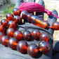 55 gr Hand Tasbih 17 Beads 18 mm Indonesian Crystal Red Amber for Healing BT7