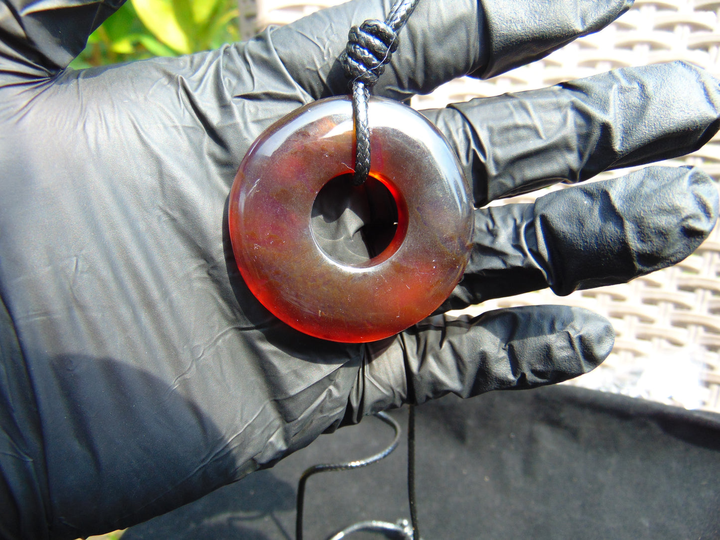 14 gr Donut Pendant Indonesian Blue Amber for Healing 26N39