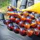 53 gr Hand Tasbih 17 Beads 18 mm Indonesian Yellow Blue Amber for Healing BT9