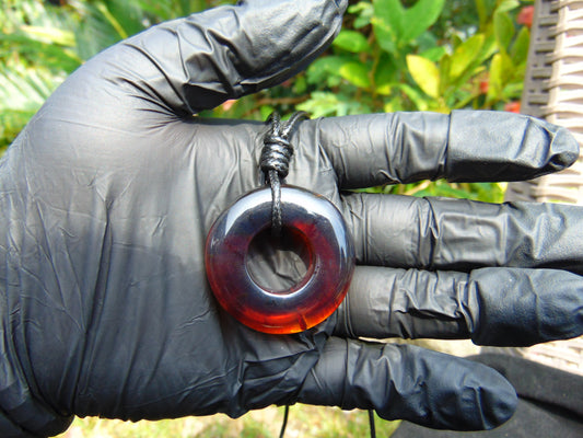 10 gr Donut Pendant Indonesian Blue Amber for Healing 26N46