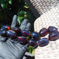 150 gr 13 beads Big Necklace Indonesian blue Amber for Healing FRN15