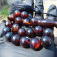 53 gr Hand Tasbih 17 Beads 18 mm Indonesian Dark Red Amber for Healing BT5
