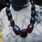 150 gr 13 beads Big Necklace Indonesian blue Amber for Healing FRN15