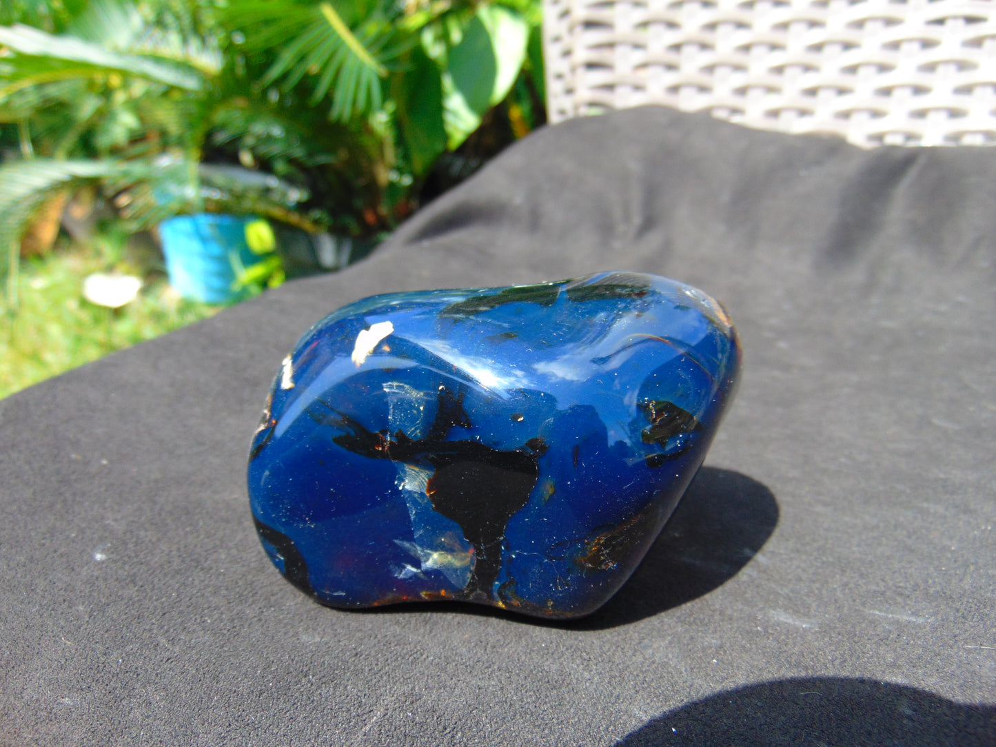 175 gram Blue polished Indonesian Amber for Healing ML105
