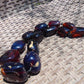 174 gr 13 beads Big Necklace Indonesian blue Amber for Healing FRN12