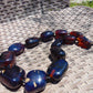 174 gr 13 beads Big Necklace Indonesian blue Amber for Healing FRN12