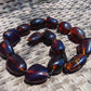 137 gr 15 beads Big Necklace Indonesian blue Amber for Healing FRN10