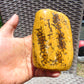 237 gram Polished Indonesia Yellow Fragrance Amber for Healing K611