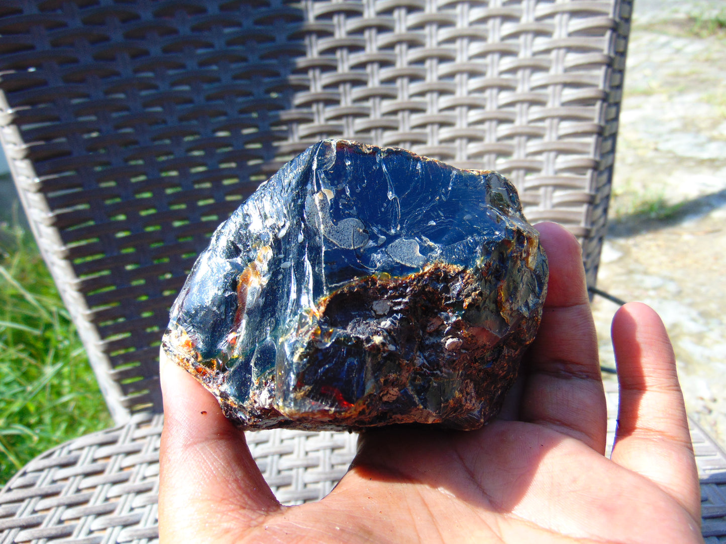 262 gram Rough Raw Indonesian Blue Amber for Healing RBAR55