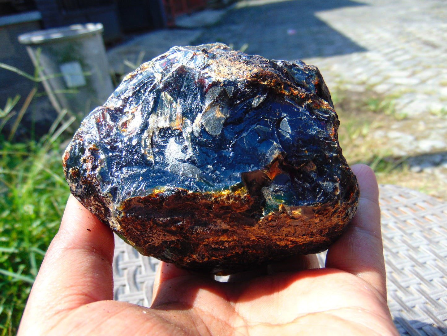 262 gram Rough Raw Indonesian Blue Amber for Healing RBAR55