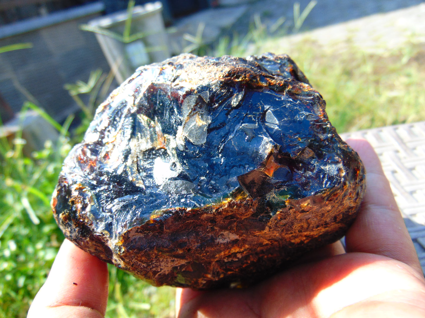 262 gram Rough Raw Indonesian Blue Amber for Healing RBAR55