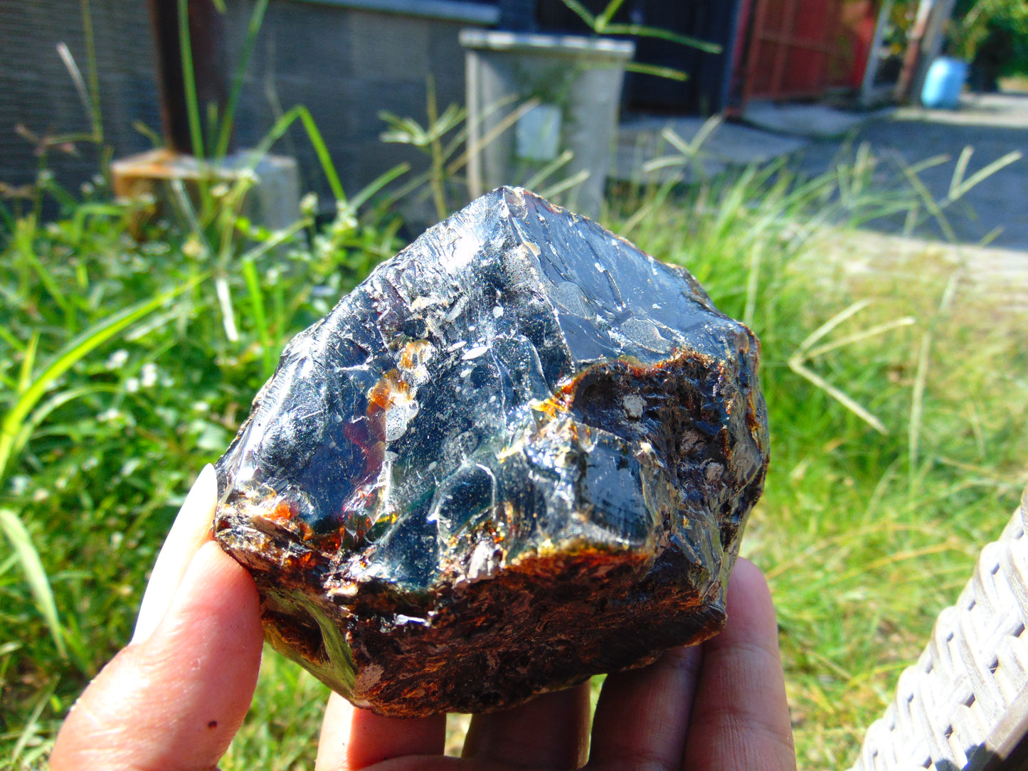 262 gram Rough Raw Indonesian Blue Amber for Healing RBAR55