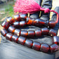 38 gr Komboloi Rosary 22 Beads 12x12 mm Indonesian Red Bluish Amber for Healing TU18