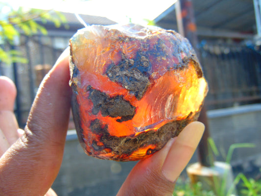 74 gram Rough Raw Indonesian Blue Amber for Healing RBAR91