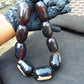 226 gr Big Necklace Indonesian Dark Blue Amber for Healing NEC27