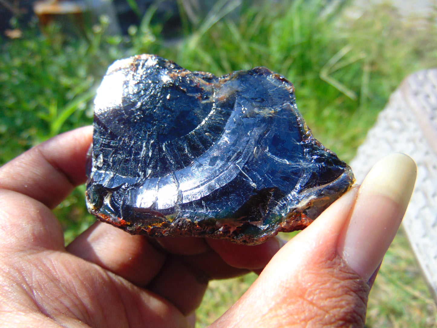 44 gram Rough Raw Indonesian Blue Amber for Healing AGRB132